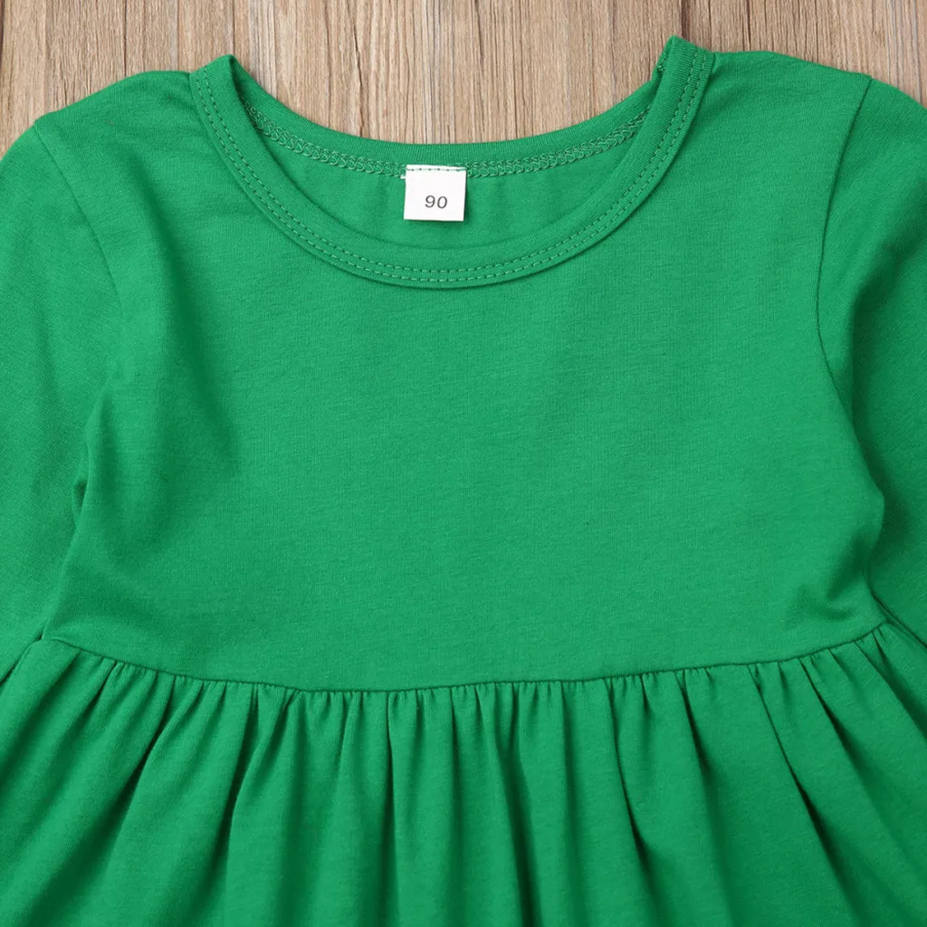 My first christmas/Одежда для девочек; рождественское многослойное платье с оборками и рукавами «Мандарин» для маленьких девочек; комплект со штанами с изображением лося; vestiti neonata