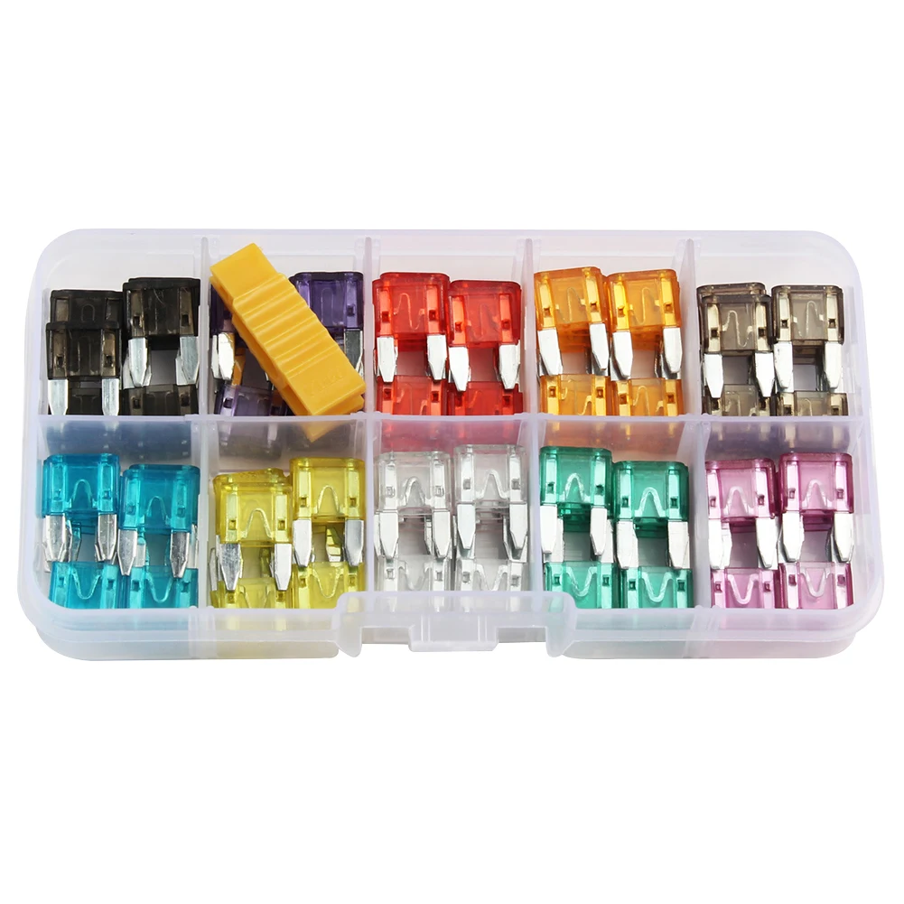120 шт с коробкой 2A-35A с маленьким лезвием, набор предохранителей для ...