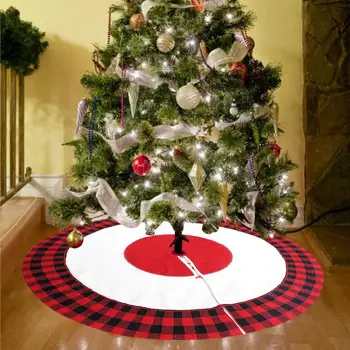 

Christmas Tree Mat Thick Polyester Fiber Delicate Christmas Tree Skirt Tree Decoration