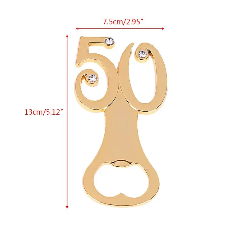 Novelty Digital 50 Beer Bottle Opener 50th Anniversary Birthday Souvenir For Guest Wedding Engagement Party Gift