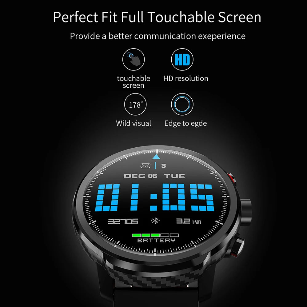  COLMI L5 Smart Watch Men IP68 Waterproof Multiple Sports Mode Heart Rate Weather Forecast Bluetooth - 4000046191413
