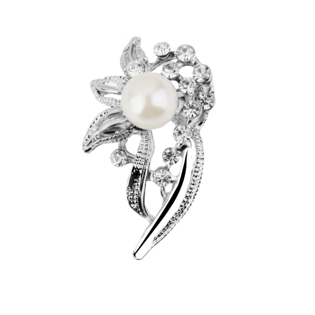 Fashion Bouquet Diamante Rhinestone Brooch Pin Bridal Jewelry