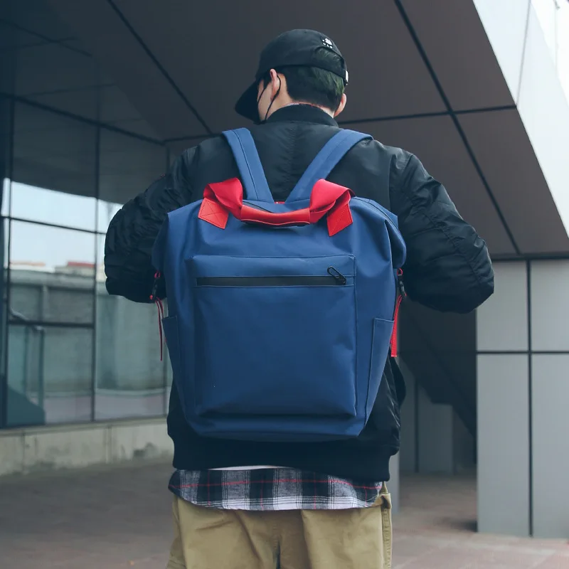 

Popular Brand Street Snap School Bag College Style INS Super Fire Backpack Men And Women Street Fashion Hand Shoulder Dual Purpo