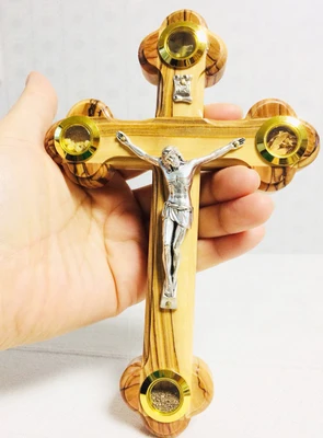 Вифлеем специальный holy land четыре сокровища оливковое дерево exorcism Иисуса bite cross 18*11,5 франкинасе оливковая ветка святая земля