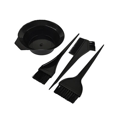 4 Pcs Hairdressing Brushes Bowl Combo Salon Hair Color Kit Dye Hair Tint Tool Set LB