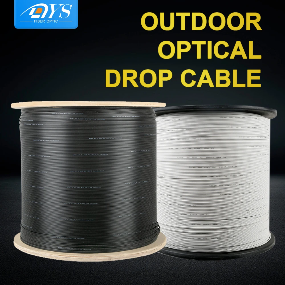 

1000m/roll 1 Core 3 Steel Wire Outdoor G.657A FTTH fiber optic Drop Cable Single Mode PVC/LSZH Optical Cable GJYXCH-1XN