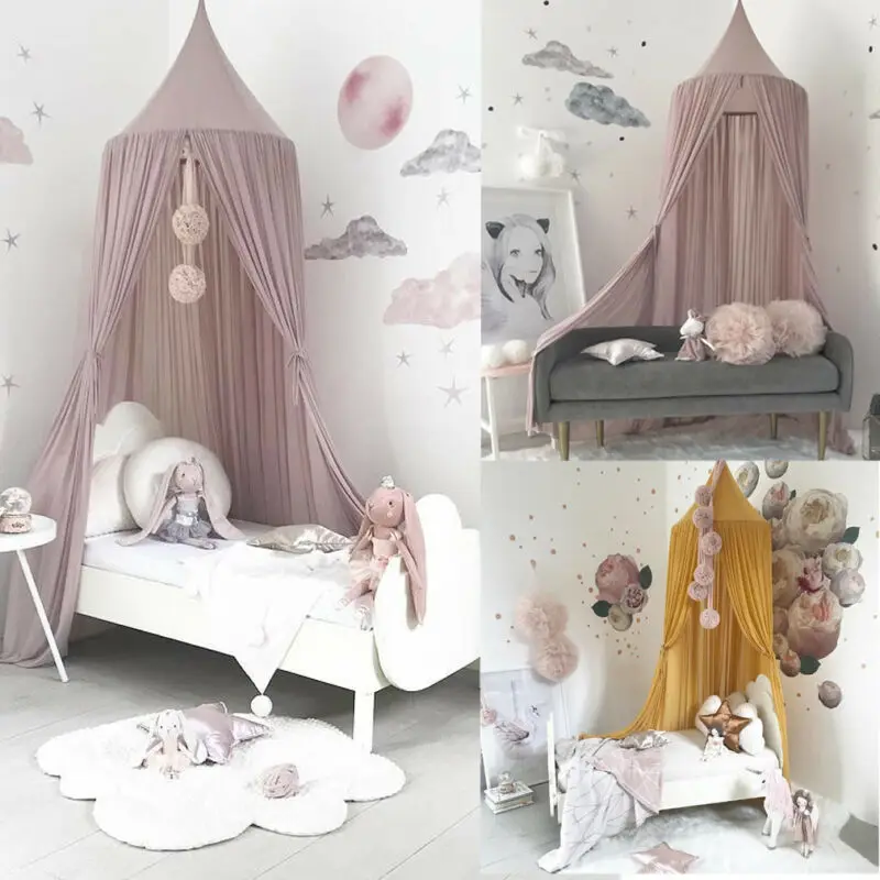 

Dome Lace Mosquito Net Bedcover Chiffon Bed Canopy Netting Double King Size Fly Insect Protection Mosquiton Net for Kids