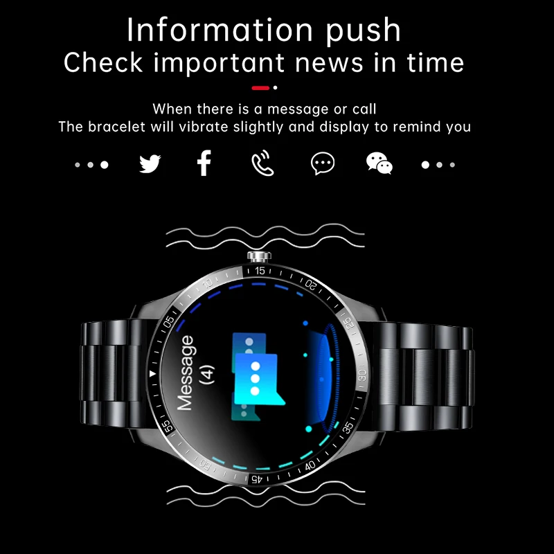 LIGE New Smart watch Men waterproof 1.3