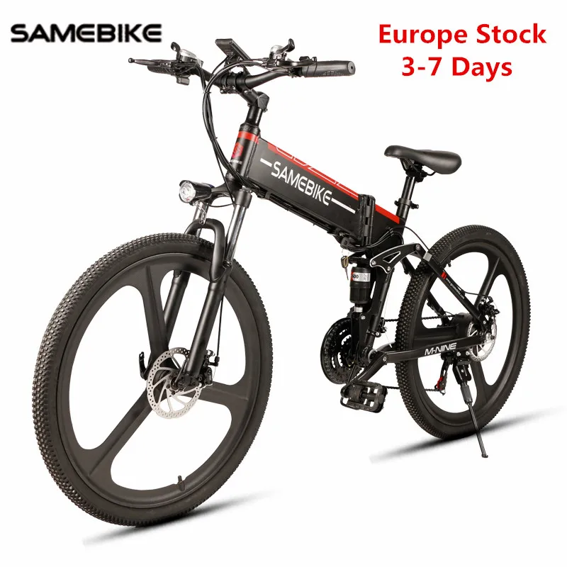 Samebike складной электрический велосипед 21 скорость 10AH 48V 500w / 350W E Электрический