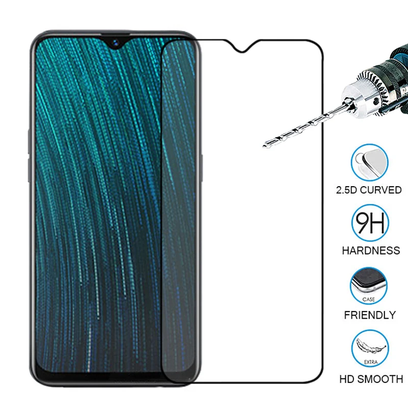 Защитное стекло для Oppo A5 A5s F5 F7 F9 F11 Pro защита экрана закаленное на F 9 11 полное покрытие 9H|Защитные стёкла и