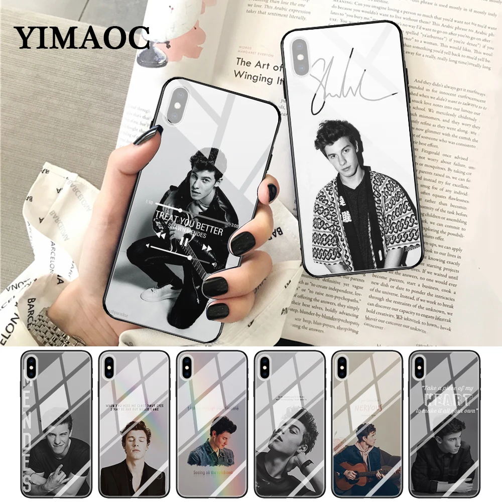 YIMAOC BiNFUL Шон Мендес узор Стекло чехол для телефона Apple iPhone 11 Pro XR X XS Max 6 6S 7 8 плюс 5 5S SE