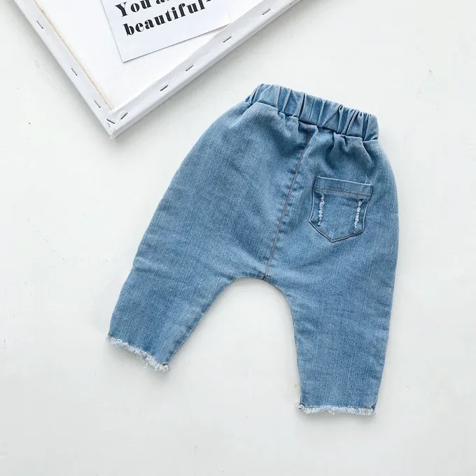Mini Babe City/Брендовая детская одежда; сезон весна-осень; Новые товары в Корейском стиле; штанишки для новорожденных; модные детские джинсы