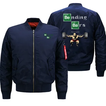 

Winter Mens Jakcets Breaking Bad Funny Printed Jacket Bomber Streetwear Coat Thick Fashion Jacket Military Casual Zipper