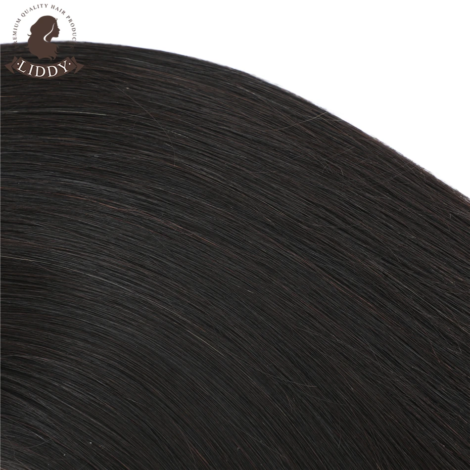 Anno прямые волосы пучки с бразильские волосы с закрытием 3 шт, не человеческих волос Связки с закрытием