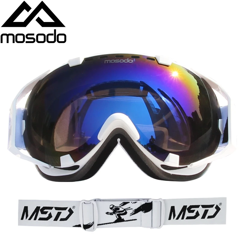 

Mosodo Men Women Ski Goggles Snowboard Snowmobile Anti-fog Skiing Polarized Eyewear Snow Large Spherical Ski Glasses