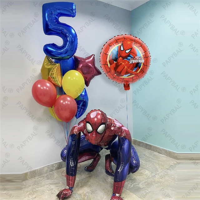 Palloncini 3D Marvel Spider Man decorazione per feste Spiderman forniture  per feste di compleanno Baby Shower palloncino in alluminio in lattice  giocattoli per bambini - AliExpress