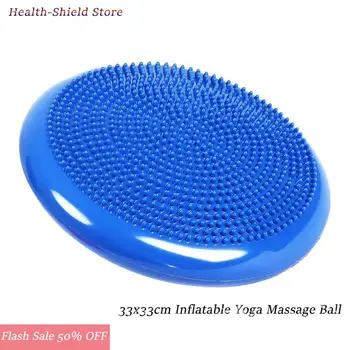 

33x33cm Inflatable Yoga Massage Ball Durable Universal Sports Gym Fitness Yoga Wobble Stability Balance Disc Massage Cushion Mat