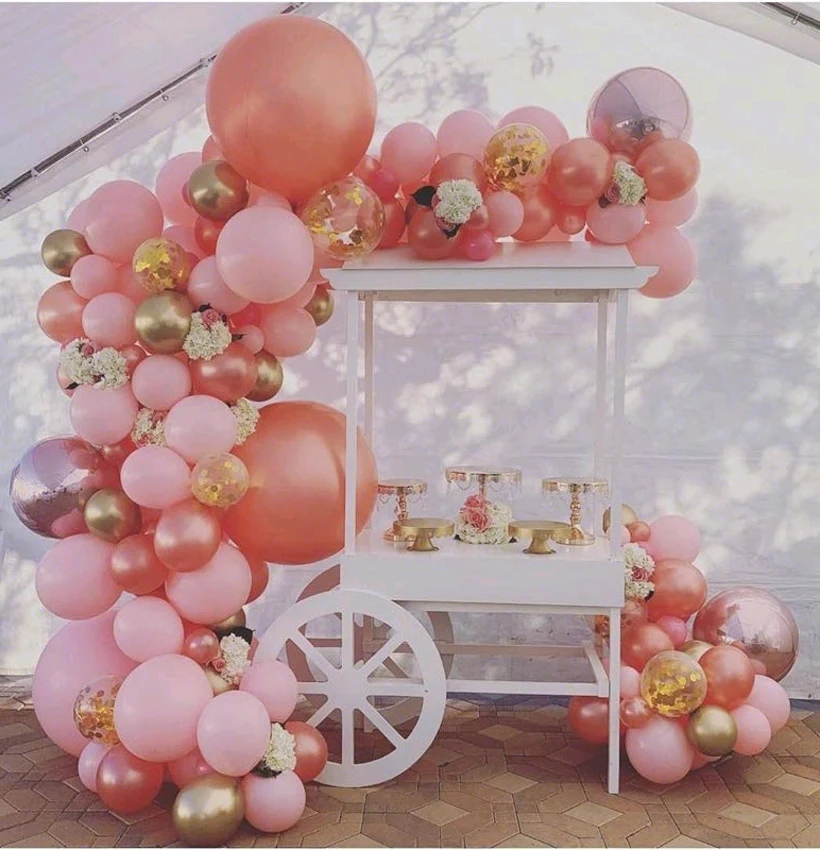 Balloon Arch& Garland Kit Pink Rose Gold balloons Decorating Strip Wedding Graduation Bachelorette Birthday Party Decorations