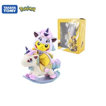 

New Pokemon Unicorn Pikachu Figure Model Pikachu Sitting On The Trojan Horse 12cm Desk Decor Toy Anime Collect Kawaii Model Gift