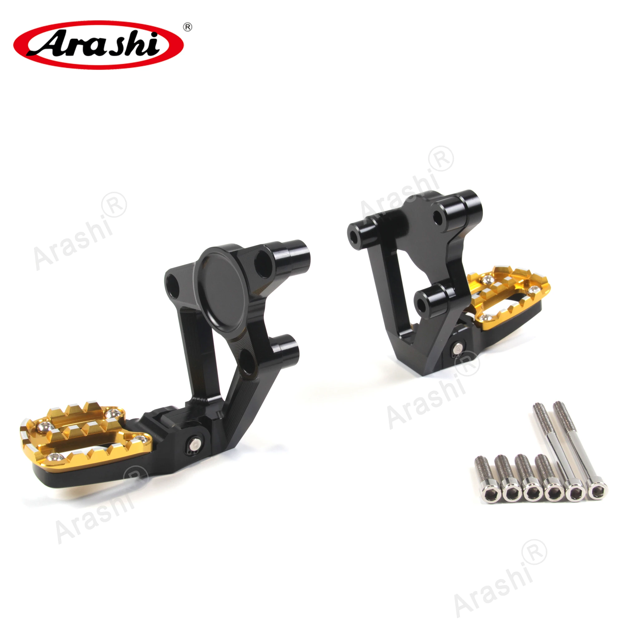 Arashi для HONDA X-ADV 750 ЧПУ задняя подножка педали подножки складные Rearset подножки алюминиевые мотоциклетные XADV - Цвет: Золотой