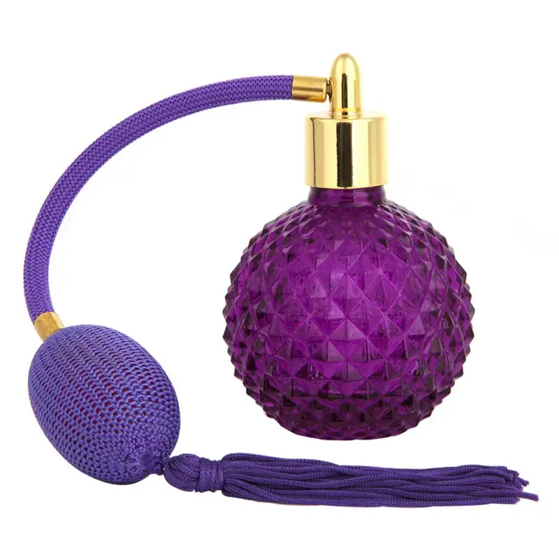 100 мл Дамская винтажная многоразовая бутылка для духов распылитель стеклянная бутылка подарок - Цвет: purple