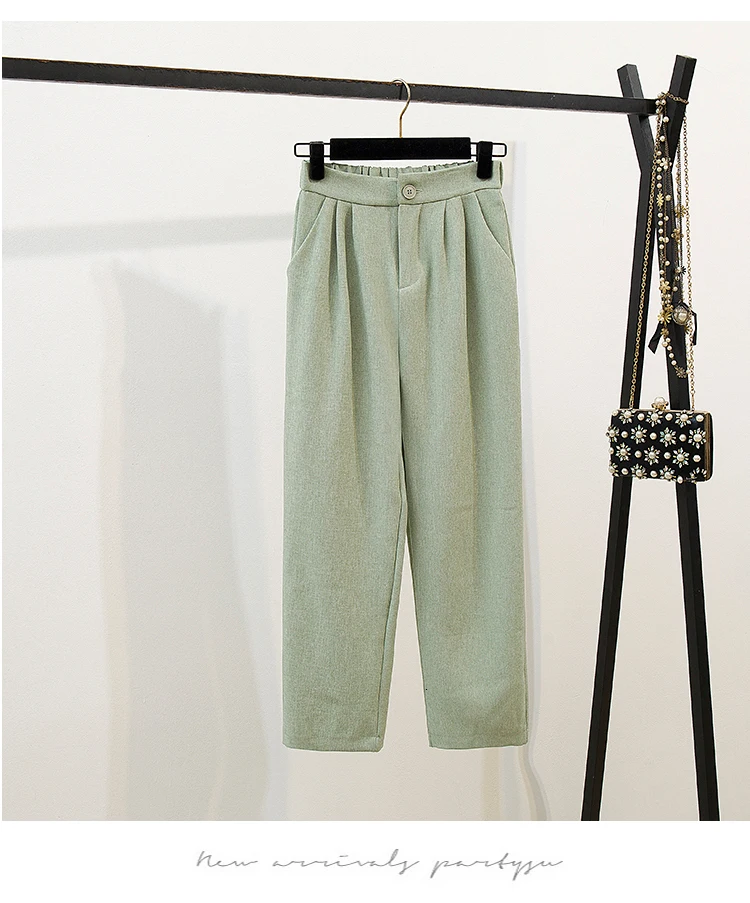 Короткая одежда Chickorean, осень, офисные женские блейзеры с поясом+ винтажные повседневные штаны длиной до щиколотки, комплект из 2 предметов