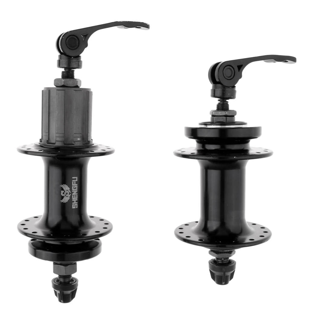 1 Pair Bike Front Rear Hub Disc Brake Quick Release Skewers 32/36 Hole Black Durable and