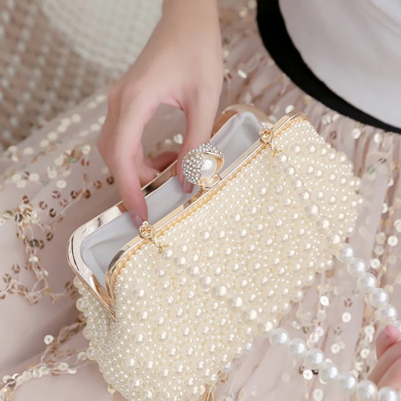 Women's Small Handbag Pearl Beaded Wedding Evening Clutch Bag For Women  Bridal Luxury Designer Bag Elegant Party Purse X814h - Evening Bags -  AliExpress