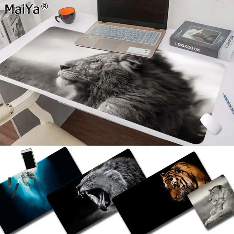 Резиновый коврик для мыши Maiya с изображением Льва игроков настольного ноутбука