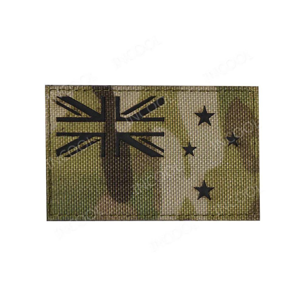 ИК Светоотражающие Австралия Новая Зеландия флаг вышитые патчи тактические для поддержания боевого духа патчи Австралийский Флаг эмблемы с вышивкой - Цвет: New Zealand CP IR