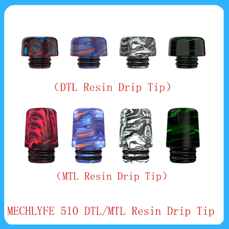 MECHLYFE 510 DTL/MTL Resin Drip Tip For Atomizer Tank E-Cigarette Vape kit