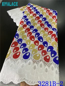 

Swiss lace fabric soft african lace fabric dry voile lace embroidery cotton lace 5yards nigerian lace fabrics for dress 3281b