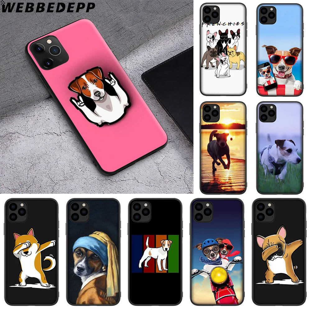 WEBBEDEPP Джек Рассел терьер силиконовый мягкий чехол для iPhone 12 Mini 11 Pro XS MAX XR X 8 7 6 6s 5 5s