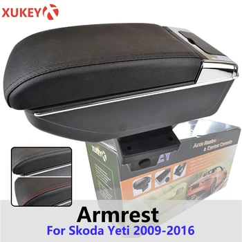 

Xukey Central Armrest For Skoda Yeti Octavia 2 Decoration Console Center Black Storage Car Styling Box A5 2010 2011