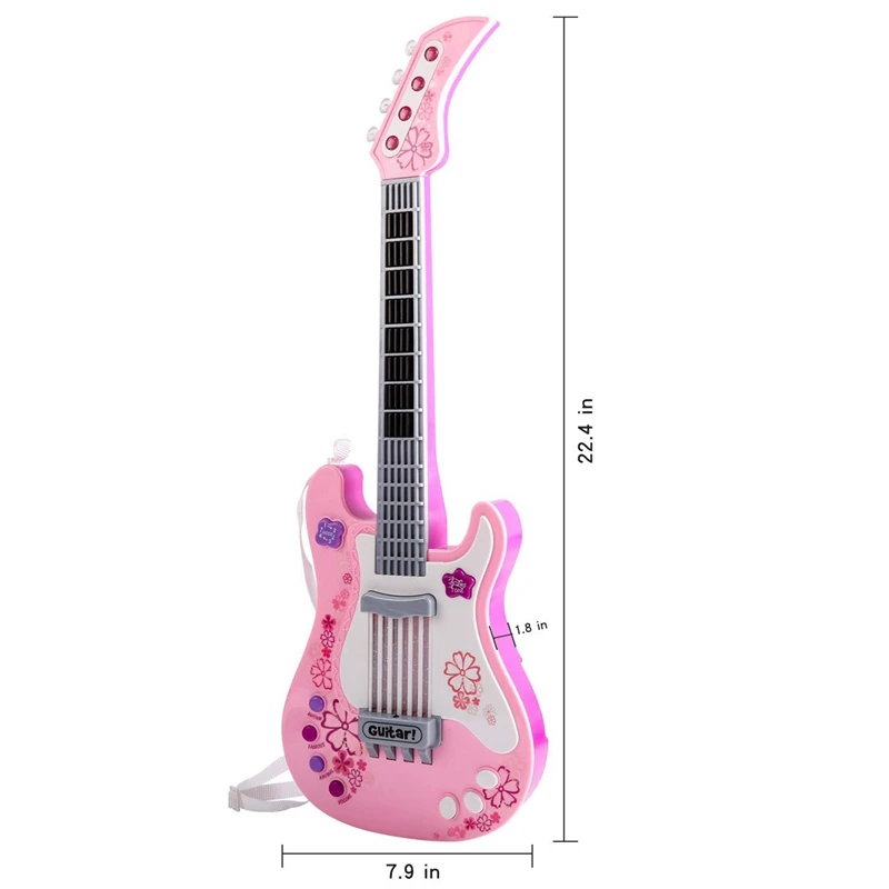 guitarra rosa para niña