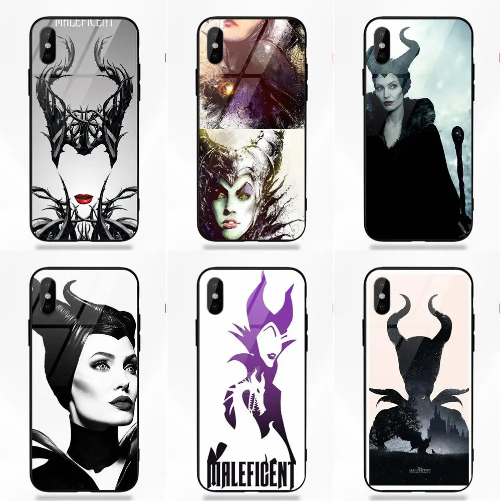 

Maleficent For Huawei Honor 7X P20 Lite Mate 10 Pro Redmi 5 Note 5A 6 For Galaxy S8 S9 Plus Tempered Glass Capa Coque