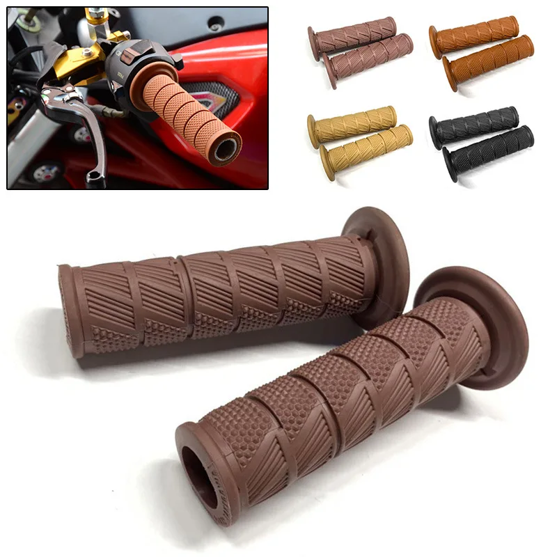 Новые винтажные мотоциклетные ручки Cafe Racer с резиновой ручкой 7/8 дюйма 22 мм для CG125