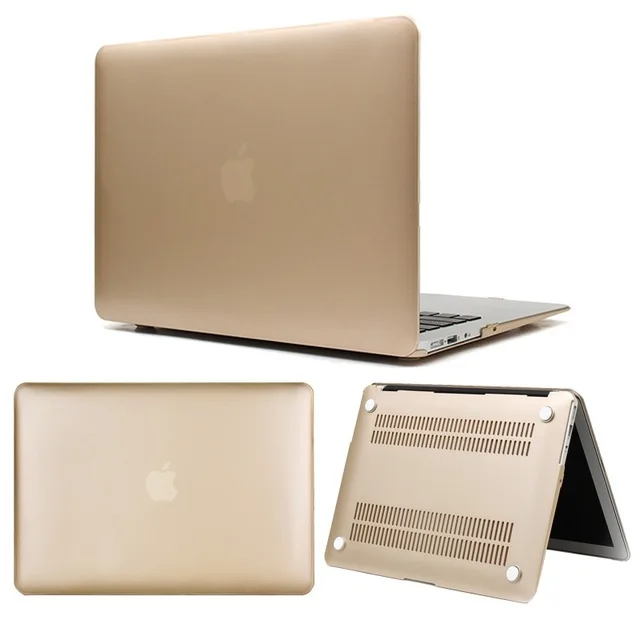 Glod Матовый Жесткий Чехол для ноутбука Apple MacBook Air 11 13 Pro retina Touch Bar 12 13 15 16 дюймов жесткий чехол A2159 A1989 - Цвет: Glod