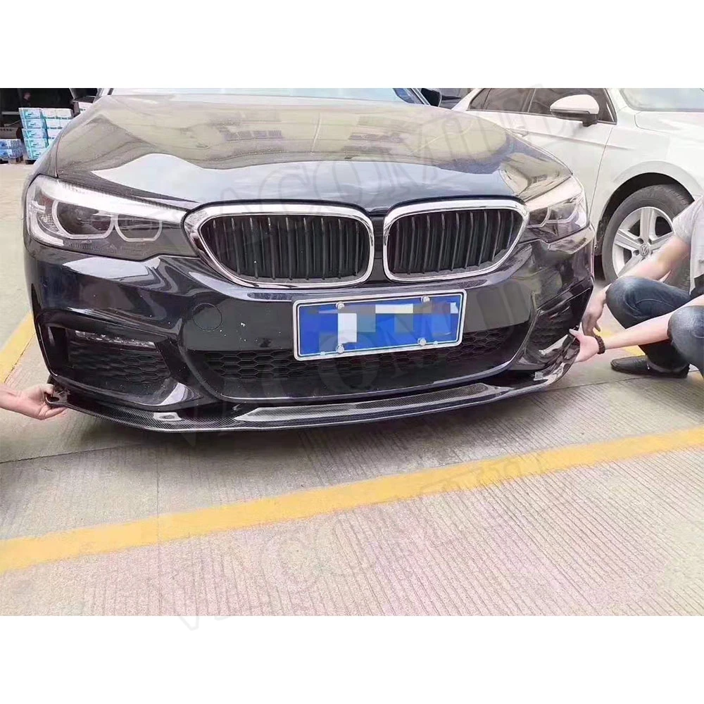 Передний спойлер из углеродного волокна для BMW 5 серии G30 G31 G38 520i 530i 540i M Sport HM Стиль FRP бампер Защита подбородка