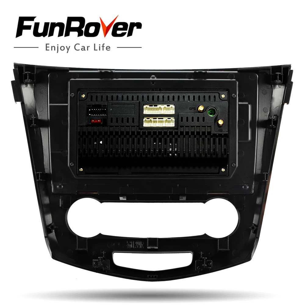 Автомобильный dvd плеер Funrover 2.5D + IPS 10 1 дюйма 2 din android 9 0 мультимедийный для Nissan Qashqai
