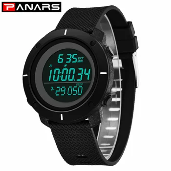 

PANARS NEW Outdoor Running Diving Watch Men Big Watches Mens Electronic Watches Silicone Strap Watch Luminous Date Night Watch