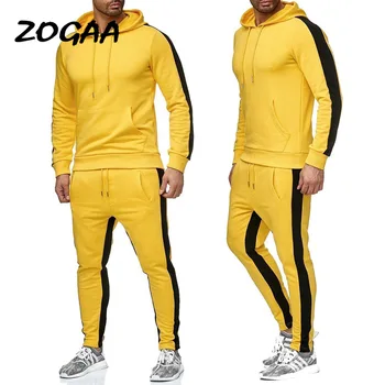 

ZOGAA 2020 New Men 2 Sets of Sportswear Jogging Shoes Casual Men's Suit Sportswear Hoodies Shirts Sweatpants Pants Pants Suits