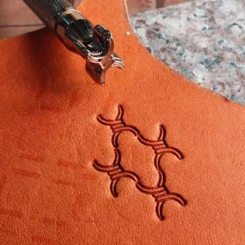 

Advanced steel straw mat Rope pattern Hand-work unique design leather working tools carving punches stamp craft