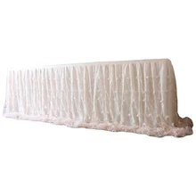 Новая юбка для стола с цветочным рисунком, юбка для стола, прямоугольное украшение стола, разноцветные юбки для стола, вечерние текстильные аксессуары для дома