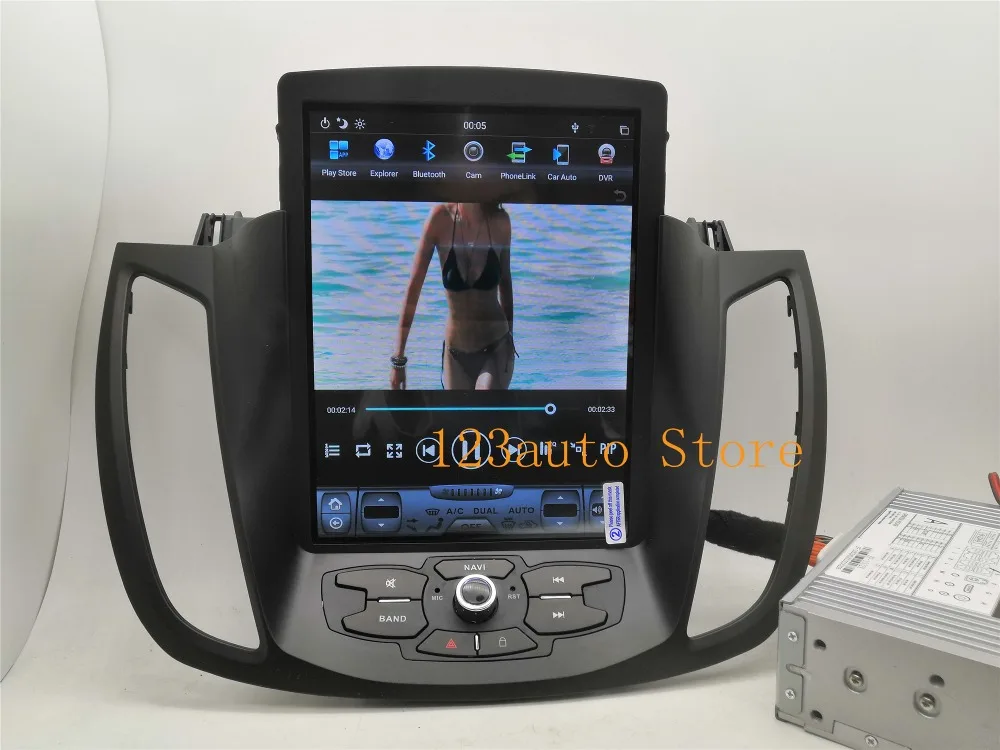 10,4 дюймов вертикальный Tesla стиль Android 8,1 автомобильный DVD gps плеер навигация радио авто для Ford Kuga 2013 PX6