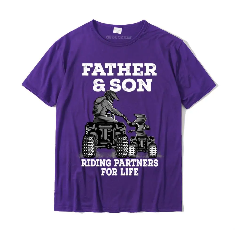 New Design Mens Tops Shirt Summer Printed On Tshirts All Cotton Short Sleeve Print Tops & Tees Round Collar Top Quality Quad Bike - Father and Son Riding Partners For Life ATV Gift Pullover Hoodie__27076 purple