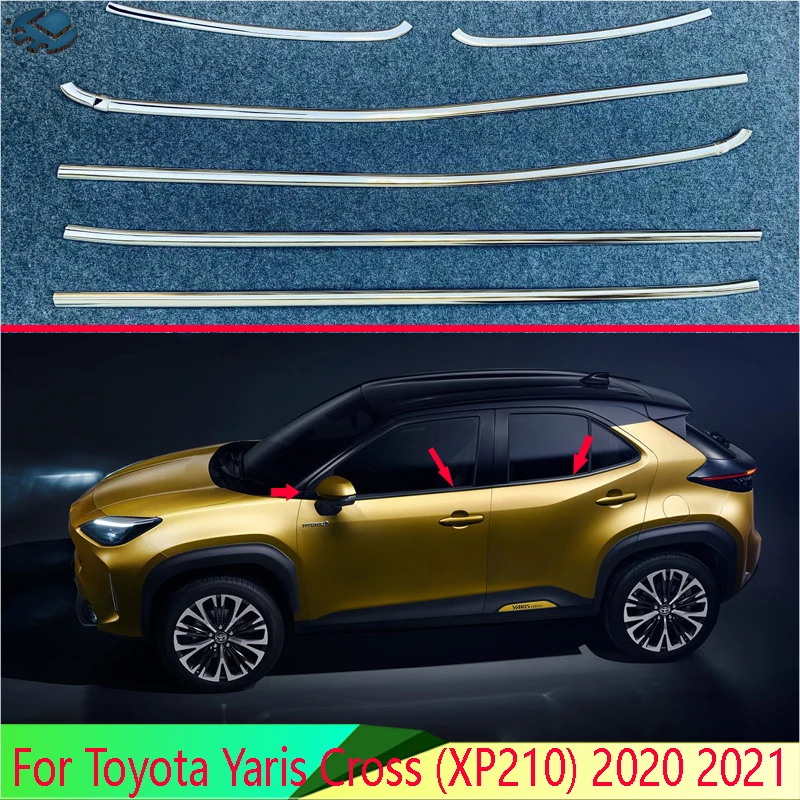 

For Toyota Yaris Cross (XP210) 2020 2021 Car Accessories Stainless Steel Window Garnish Window Strip Trim