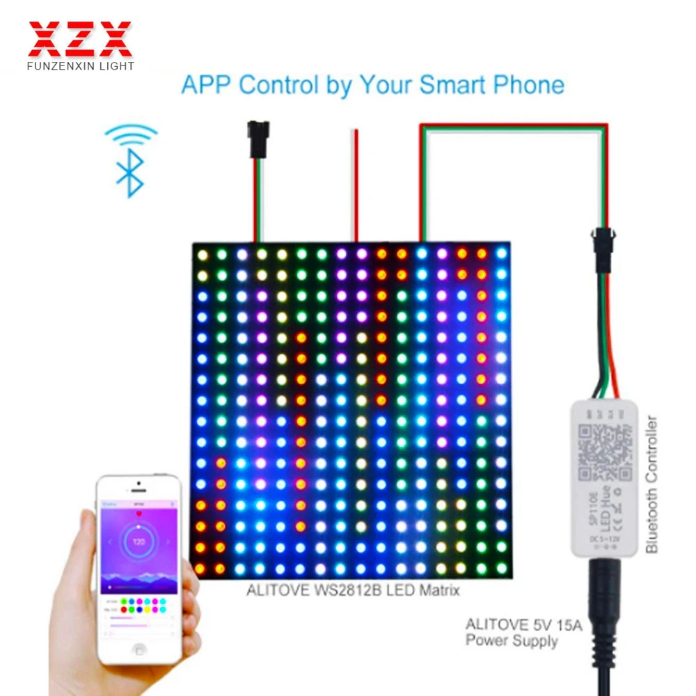 SP110E Bluetooth пиксельный светильник контроллер WS2811 WS2812B WS2812 диммер SK6812 RGB RGBW APA102 WS2801
