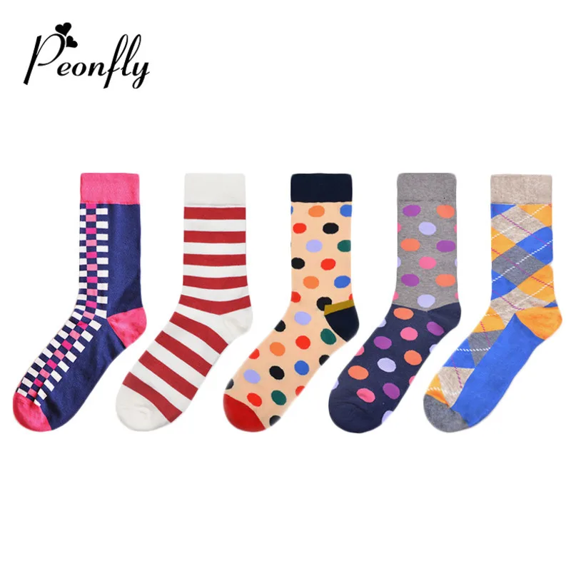 PEONFLY 2020 новейшие мужские Красочные удобные носки для скейтборда с геометрическим