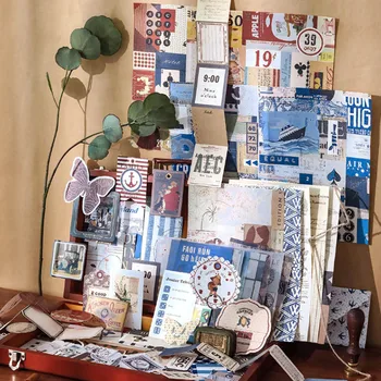 

88 Pcs/Set Vintage Sticker Material Paper Writing Cards DIY Diary Scrapbooking Decoration Journaling Project Memo Stationery